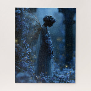 Puzzle Fée Bleue Mystique dans un Jardin Enchanté au Clai