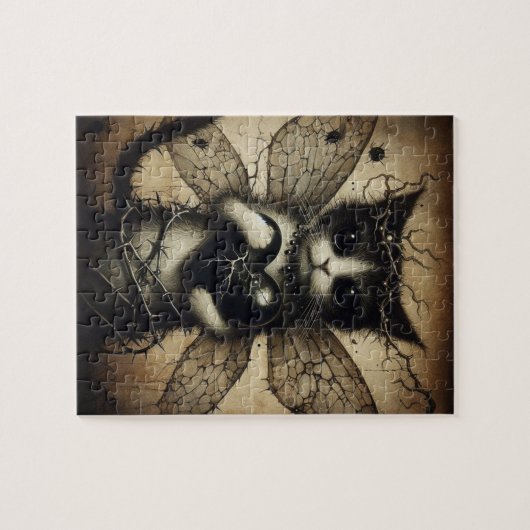 Puzzle Fée de chats foncés (Horizontal)