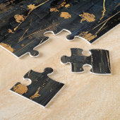 Puzzle Fée de nuit magique avec fleurs sous lune d'or (Côté)