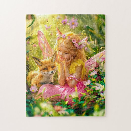 Puzzle Fée d'été et Renard joueur (Vertical)