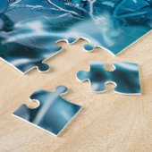 Puzzle Fée d'hiver avec compagnon manchot (Côté)