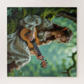 Puzzle Fée Elfe Enchantée Jouant du Ukulele (Horizontal)