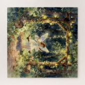 Puzzle Fée enchantée dans un pot dans une forêt magique (Horizontal)