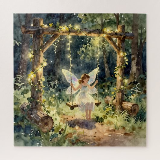Puzzle Fée enchantée dans un pot dans une forêt magique (Vertical)