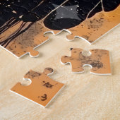 Puzzle Fée gothique avec ailes blanches et rose (Côté)