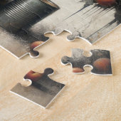 Puzzle Fée mettant des pêches dans une boîte (Côté)