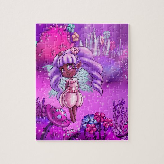 Puzzle Fée noire adorable (Vertical)