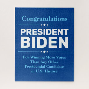 Puzzle Félicitations Président Biden Candidat le plus vot