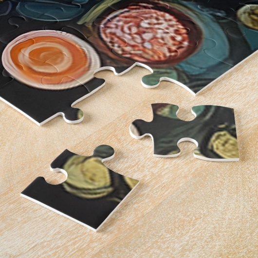 Puzzle Feline céleste en or (Côté)