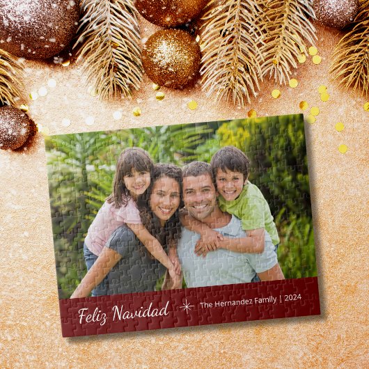 Puzzle Feliz Navidad Modern Family Photo Noël Rouge