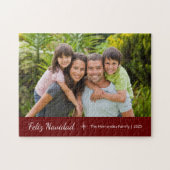 Puzzle Feliz Navidad Modern Family Photo Noël Rouge (Horizontal)