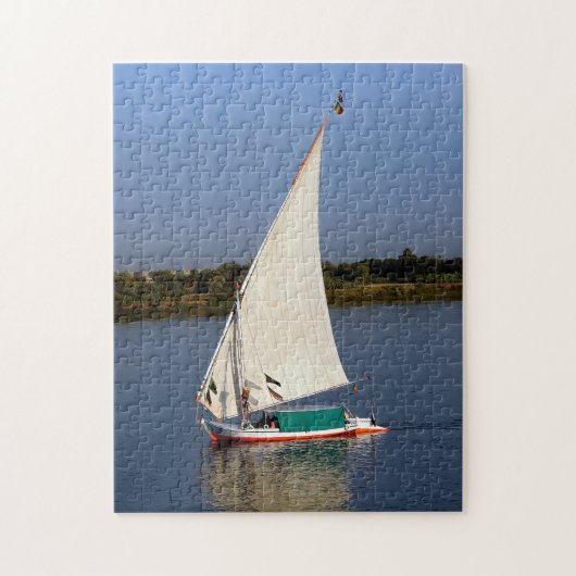 Puzzle Felucca naviguant le long du Nil - Assouan, Égypte (Vertical)