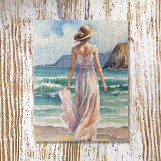 Puzzle Femme à la plage
