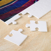 Puzzle Femme âgée cousant dans un bus (Côté)