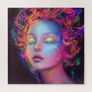 Puzzle Femme Alien aux cheveux cosmiques