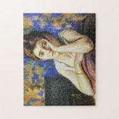 Puzzle Femme appuyée sur une chaise (Vertical)