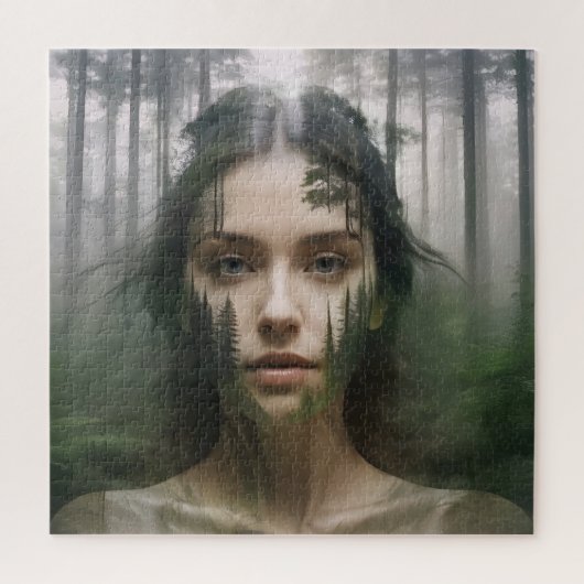 Puzzle Femme art double exposition (Vertical)