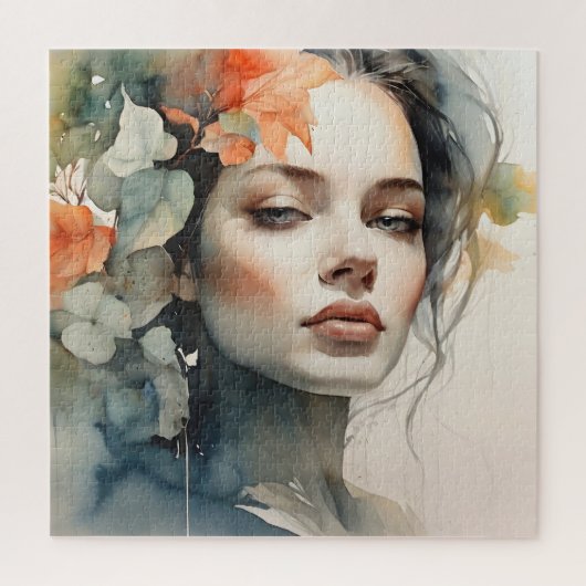 Puzzle Femme art double exposition (Vertical)