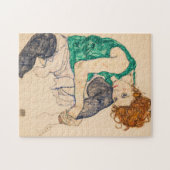 Puzzle Femme assise avec genou, 1917 par Egon Schiele (Horizontal)