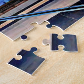 Puzzle Femme attendant un train à l'heure bleue (Côté)