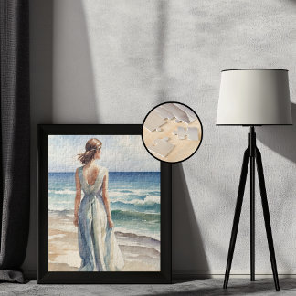 Puzzle Femme au bord de la mer