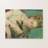 Puzzle Femme au chat, 1875 par Pierre-Auguste Renoir (Horizontal)