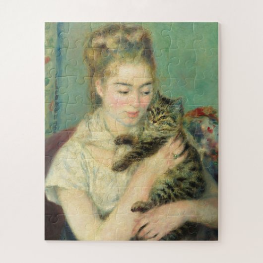 Puzzle Femme au chat par Auguste Renoir (Vertical)