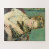 Puzzle Femme au chat par Auguste Renoir (Horizontal)