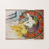 Puzzle Femme avec du pavot, Mucha (Horizontal)