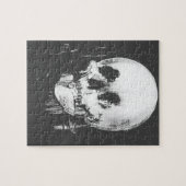 Puzzle Femme avec Halloween Réflexion crâne en miroir (Horizontal)