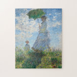 Puzzle Femme avec Parasol, Madame Monet et Son Fils<br><div class="desc">Peinture impressionniste de paysage par Claude Monet - Chefs d'oeuvre classiques - Claude Monet Impressionniste série - Femme avec un parasol,  Madame Monet et Son Fils</div>