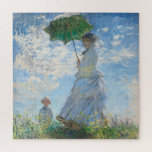 Puzzle Femme avec Parasol, Madame Monet et Son Fils<br><div class="desc">Peinture impressionniste de paysage par Claude Monet - Chefs d'oeuvre classiques - Claude Monet Impressionniste série - Femme avec un parasol,  Madame Monet et Son Fils</div>