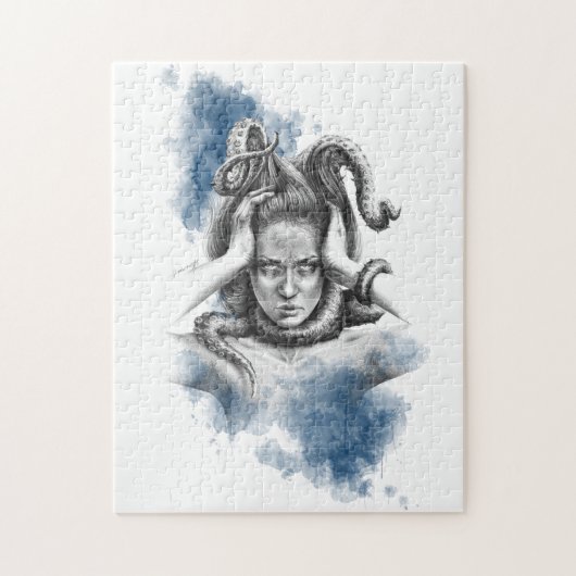 Puzzle Femme avec tentacules dans les cheveux imaginaire  (Vertical)