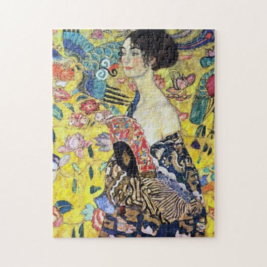 Puzzle Femme avec ventilateur par Gustav Klimt (Vertical)