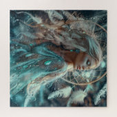 Puzzle Femme blonde avec attrapeuse de rêve (Horizontal)