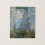 Puzzle Femme Claude Monet avec un parasol en 1875<br><div class="desc">Femme avec un parasol (Camille et Jean Monet),  1875</div>