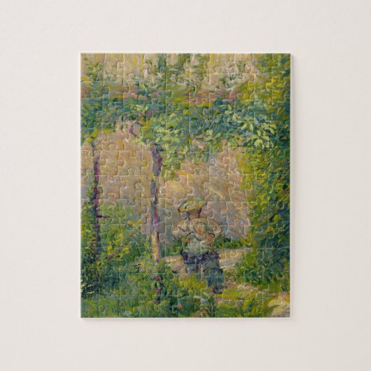 Puzzle Femme dans le jardin (huile sur la toile) (Vertical)