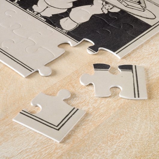 Puzzle Femme dans une librairie, conception pour "un (Côté)