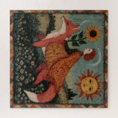 Puzzle Femme de conte de fée et renard (Horizontal)