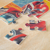 Puzzle Femme de guerrière de science-fiction Retrowave (Côté)