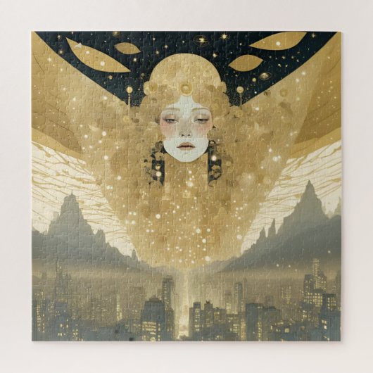 Puzzle Femme de la Cité des Anges en Or (Vertical)