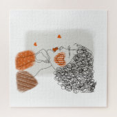 Puzzle Femme de mode : Lignes noires Graphiques (Horizontal)