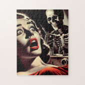 Puzzle Femme d'horreur pulp vintage (Vertical)