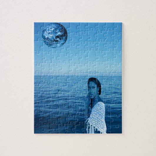 Puzzle Femme en bleu (Vertical)