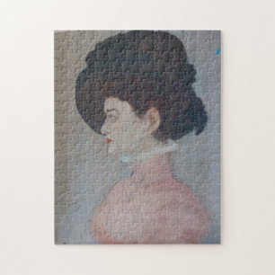Puzzle Femme en Casquette fantaisiste - dans le style de