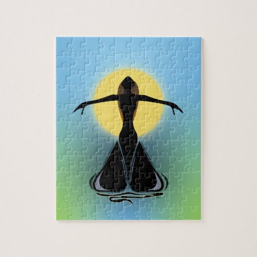 Puzzle Femme en fleurs (Vertical)