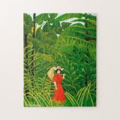 Puzzle Femme en rouge dans la forêt par Henri Rousseau (Vertical)