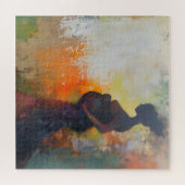 Puzzle Femme enceinte Art abstrait (Horizontal)