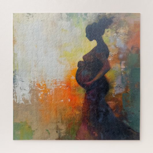 Puzzle Femme enceinte Art abstrait (Vertical)
