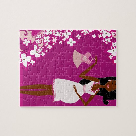 Puzzle femme enceinte noire (Horizontal)